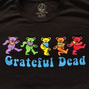 Grateful Dead Rainbow Black Teddy Bear Shirt 3XL Mens Womens Unisex
